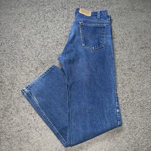80s Vintage Levi's Jeans Orange Tab Mens 40509-0215 38x34 USA Made Dark Wash